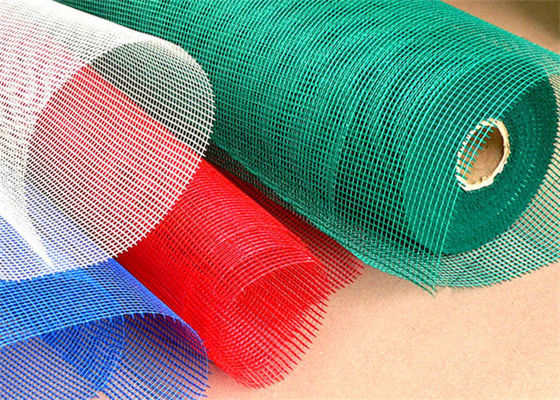 Blue Plastic Window Screen Mesh Roll , Anti Insect Window Screen Net